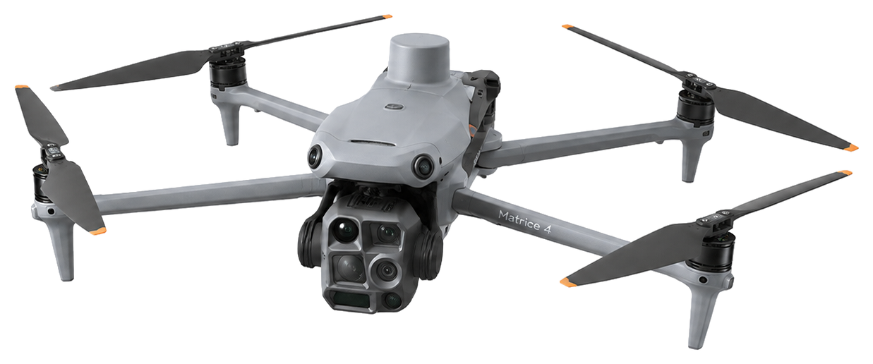DJI Matrice 4T desplegado con las hélices abiertas