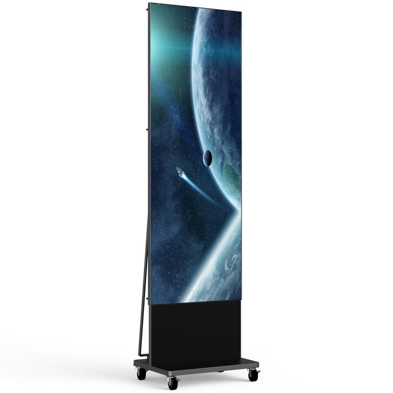 Póster LED Hikvision DS-D4212MI-070H(B), formato vertical con base móvil